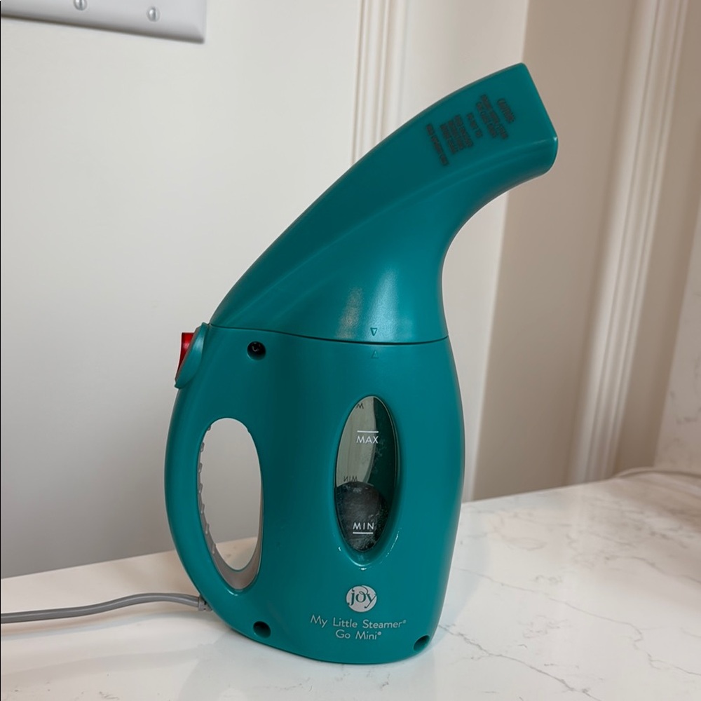 Joy Mangano Teal Mini Travel Steamer